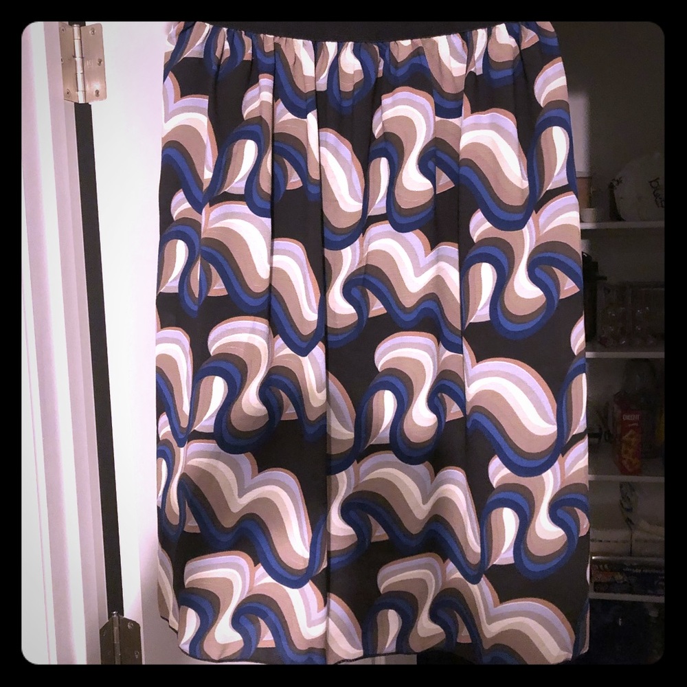 Multi colored sheer skirt w/lining